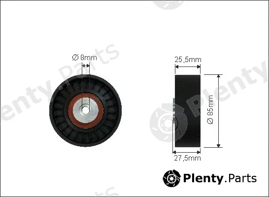 Caffaro 43-46 — Deflection/Guide Pulley, V-ribbed belt