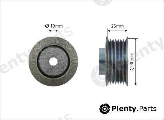 Caffaro 500001 — Deflection/Guide Pulley, V-ribbed belt