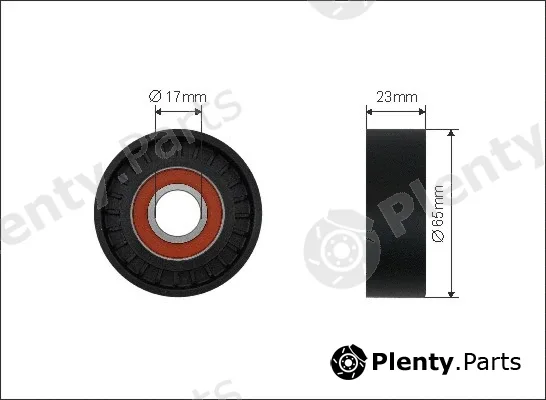 Caffaro 500375 — Tensioner Pulley, V-ribbed belt