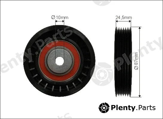Caffaro 355-99 — Deflection/Guide Pulley, V-ribbed belt