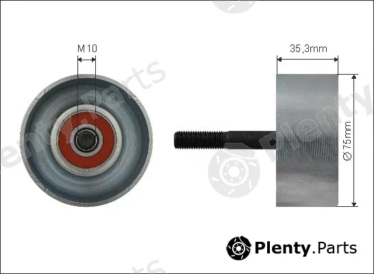 Caffaro 500464 — Deflection/Guide Pulley, V-ribbed belt