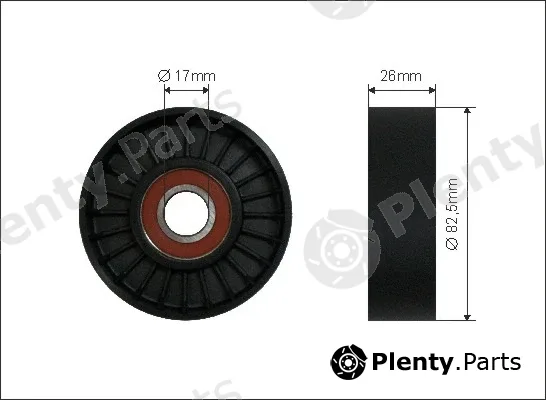 Caffaro 96-00 — Deflection/Guide Pulley, V-ribbed belt