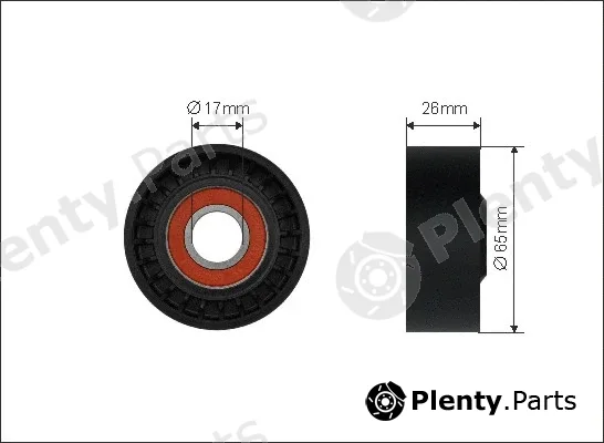 Caffaro 500378 — Tensioner Pulley, V-ribbed belt