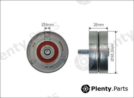 Caffaro 394-58 — Deflection/Guide Pulley, V-ribbed belt