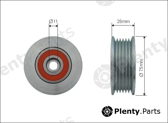 Caffaro 500209 — Tensioner Pulley, V-ribbed belt