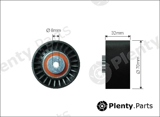 Caffaro 500062 — Deflection/Guide Pulley, V-ribbed belt