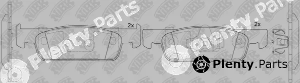 NiBK PN43001 — Brake Pad Set, disc brake