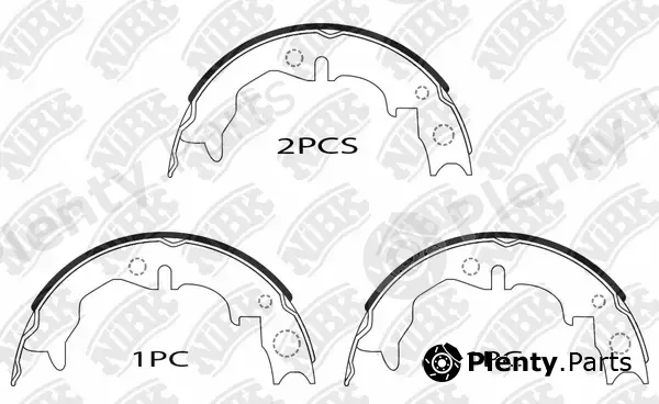 NiBK FN0692 — Brake Shoe Set, parking brake