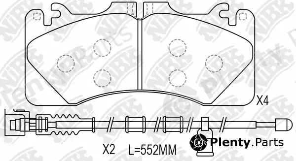 NiBK PN1856W — Brake Pad Set, disc brake