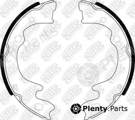 NiBK FN3350 — Brake Shoe Set
