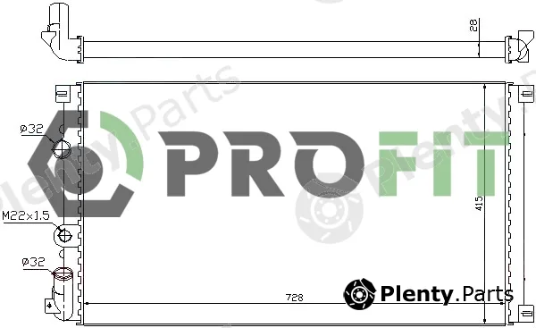 Profit 1740-0193 — Radiator, engine cooling