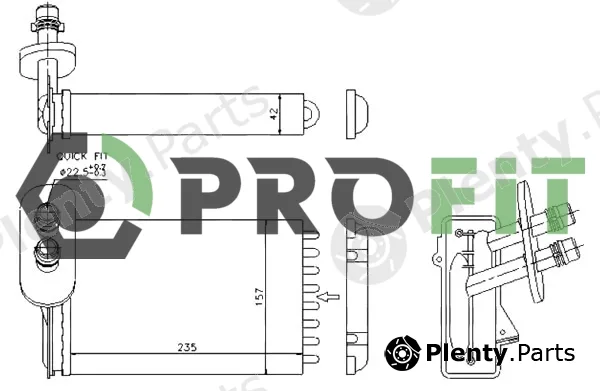 Profit 1760-0010 — Heat Exchanger, interior heating