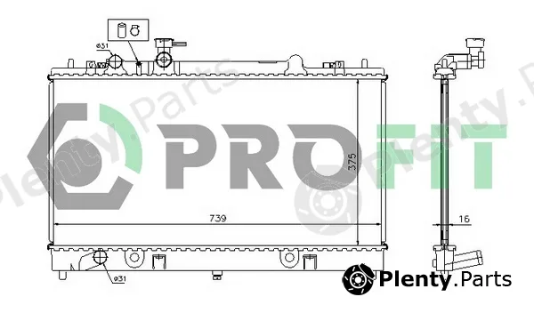Profit PR3030A1 — Radiator, engine cooling