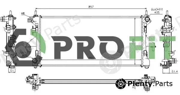 Profit 1740-0085 — Radiator, engine cooling