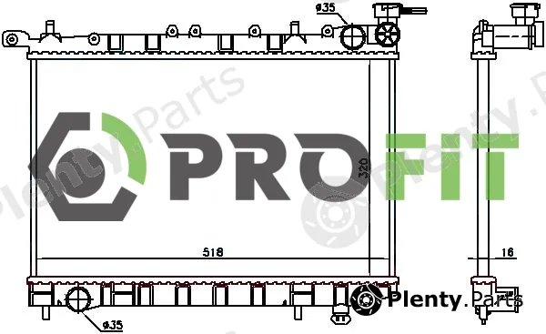 Profit 1740-0271 — Radiator, engine cooling