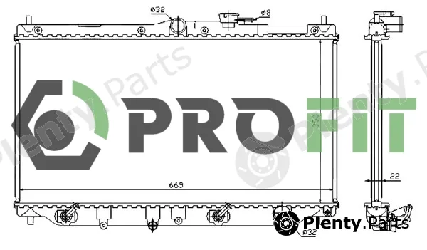 Profit 1740-0208 — Radiator, engine cooling
