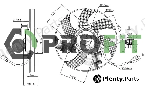 Profit 1850-0012 — Fan, engine cooling