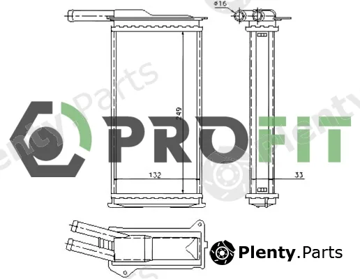 Profit 1760-0432 — Heat Exchanger, interior heating