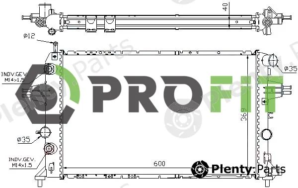 Profit 1740-0259 — Radiator, engine cooling