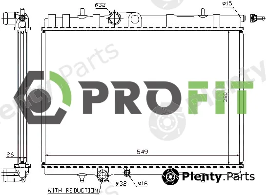 Profit 1740-0090 — Radiator, engine cooling