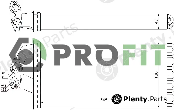 Profit 1760-0309 — Heat Exchanger, interior heating