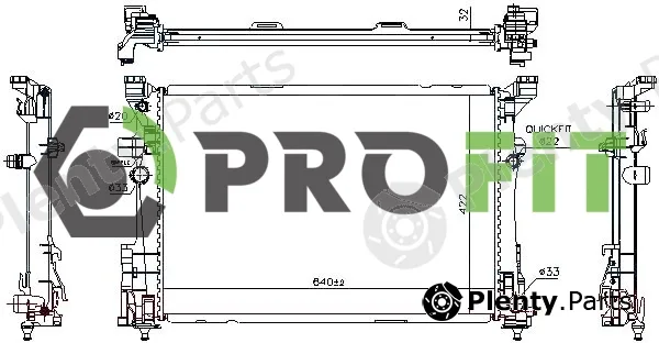 Profit 1740-0323 — Radiator, engine cooling