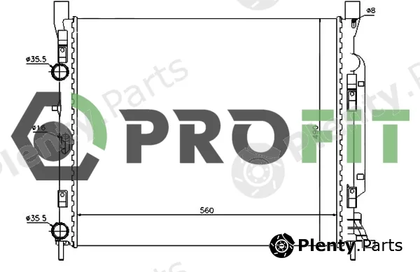 Profit 1740-0182 — Radiator, engine cooling