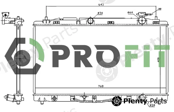 Profit 1740-0402 — Radiator, engine cooling
