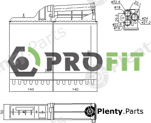Profit 1760-0065 — Heat Exchanger, interior heating