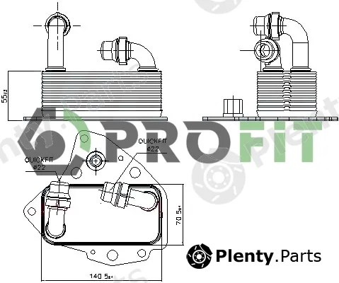 Profit 1745-0071 — Oil Cooler, engine oil