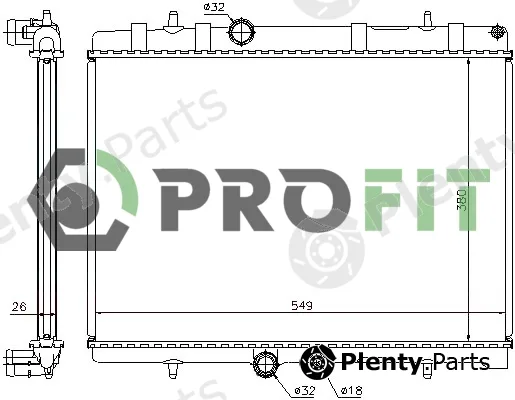 Profit 1740-0093 — Radiator, engine cooling