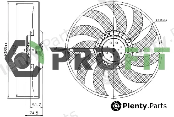 Profit 1850-0021 — Fan, engine cooling