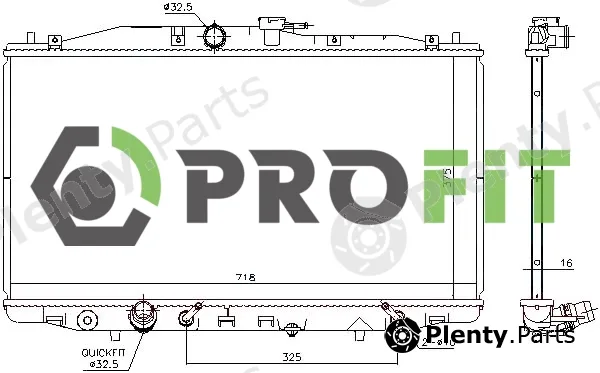 Profit 1740-0213 — Radiator, engine cooling