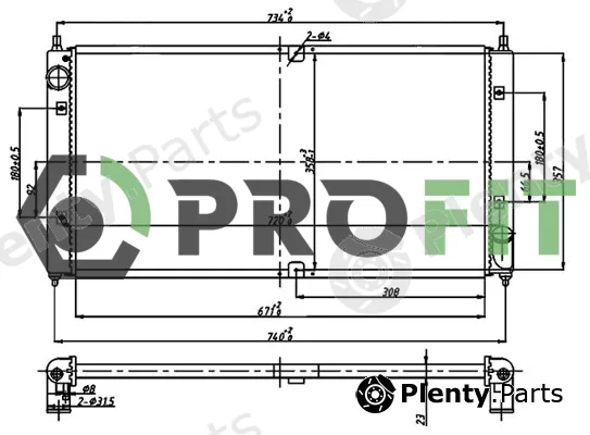 Profit PR8001A1 — Radiator, engine cooling