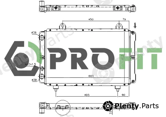 Profit 1740-0083 — Radiator, engine cooling