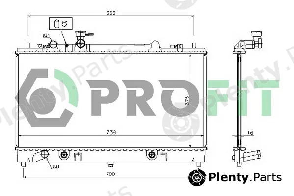 Profit PR3030A2 — Radiator, engine cooling