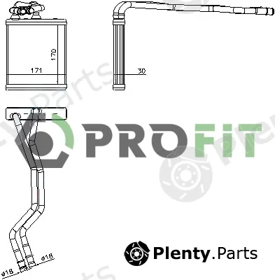 Profit 1760-0436 — Heat Exchanger, interior heating