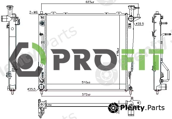 Profit 1740-0153 — Radiator, engine cooling