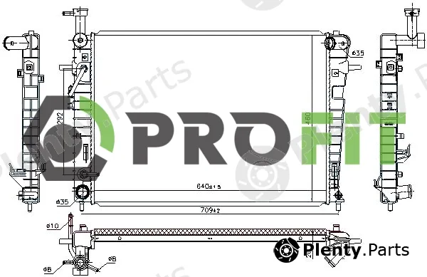Profit 1740-0148 — Radiator, engine cooling