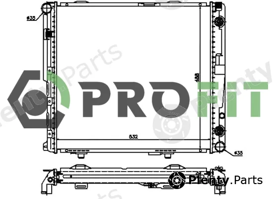 Profit 1740-0314 — Radiator, engine cooling