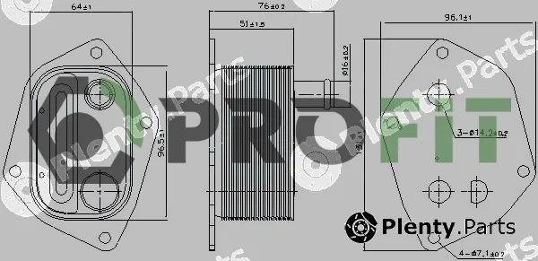 Profit 1745-0052 — Oil Cooler, engine oil