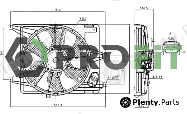 Profit 1850-0023 — Fan, engine cooling