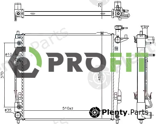 Profit 1740-0157 — Radiator, engine cooling