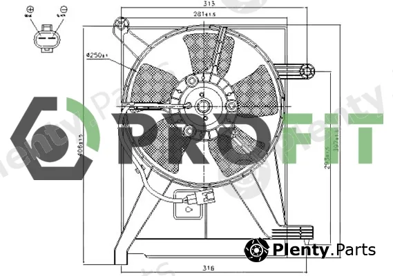 Profit 1850-0024 — Fan, engine cooling