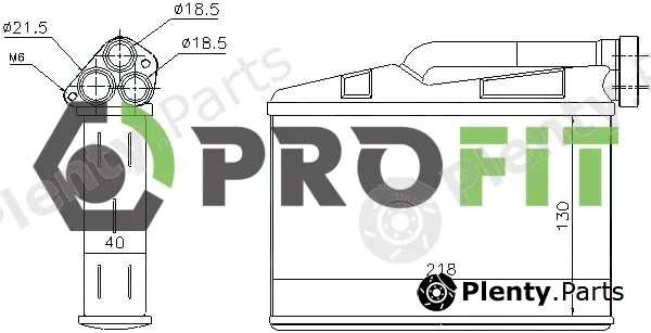 Profit 1760-0066 — Heat Exchanger, interior heating