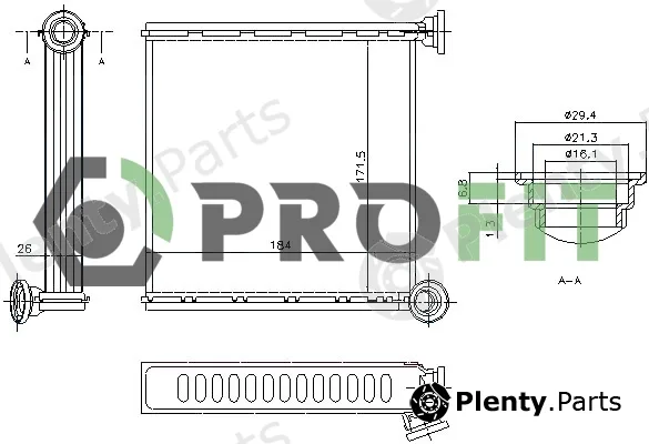 Profit 1760-0012 — Heat Exchanger, interior heating