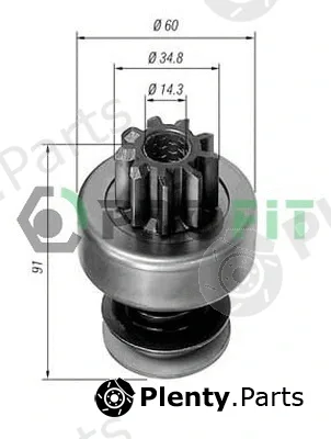 Profit 1910-8054 — Freewheel Gear, starter