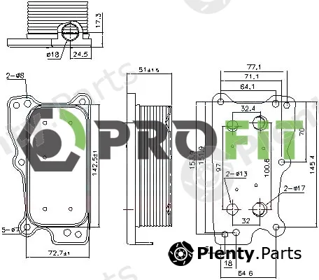 Profit 1745-0061 — Oil Cooler, engine oil