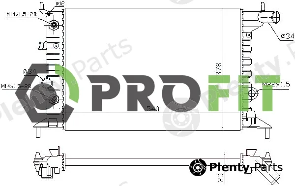 Profit 1740-0369 — Radiator, engine cooling