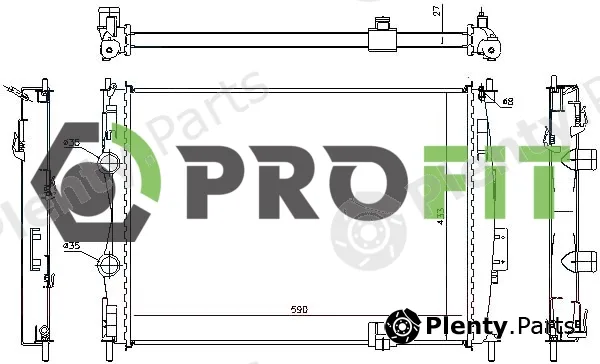 Profit 1740-0267 — Radiator, engine cooling